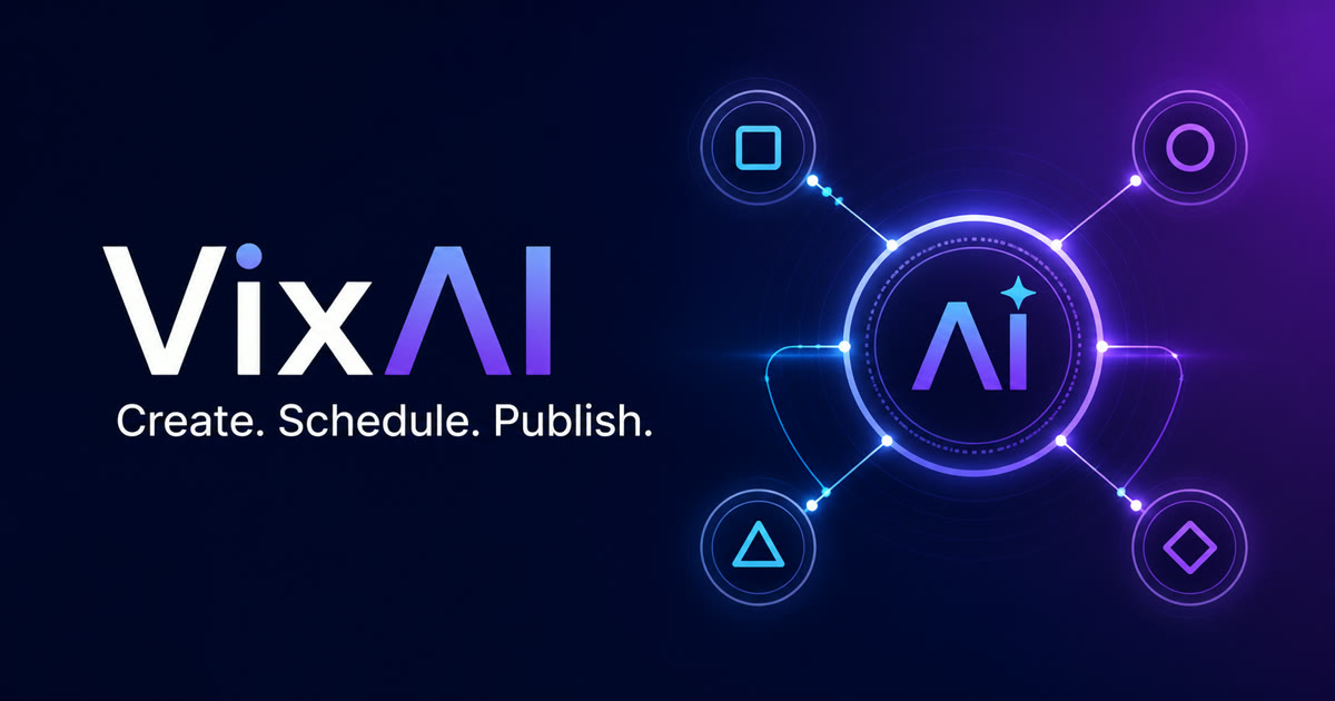 VixAI connects social networks to an AI publishing workflow